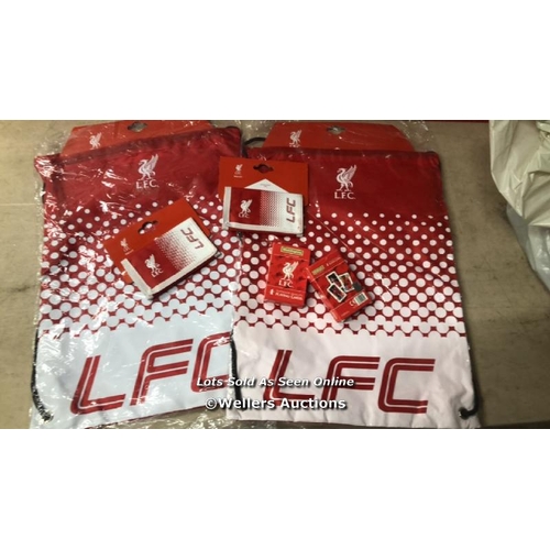 5080 - NEW LIVERPOOL FC BAGS, WALLETS, AND PLAYING CARDS / NO VAT ON THE HAMMER PRICE / B15