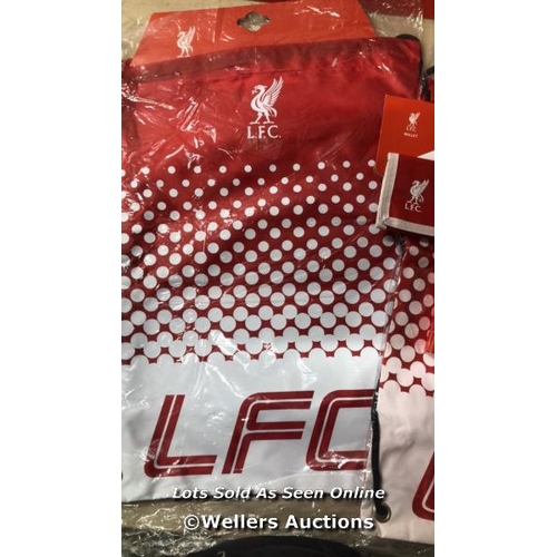 5080 - NEW LIVERPOOL FC BAGS, WALLETS, AND PLAYING CARDS / NO VAT ON THE HAMMER PRICE / B15