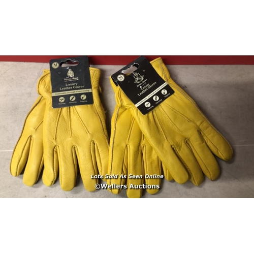 5083 - 2X PACKS OF KENT AND STOWE LUXURY LEATHER GARDENING GLOVES, BOTH M / NEW / NO VAT ON THE HAMMER PRIC... 