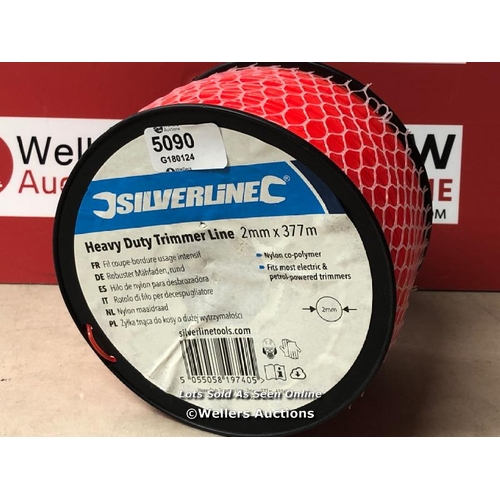 5090 - SILVERLINE HEAVY DUTY TRIMMER LINE 2MM X 377M / NEW / NO VAT ON THE HAMMER PRICE / B16