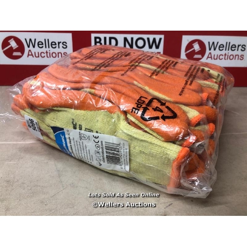 5096 - 12X NEW SILVERLINE LATEX BUILDERS GLOVES - XL / NO VAT ON THE HAMMER PRICE / B17