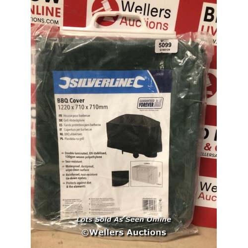 5099 - NEW SILVERLINE BBQ COVER - 1220 X 710 X 710MM / NEW / NO VAT ON THE HAMMER PRICE / B17