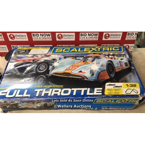 5103 - SCALEXTRIC FULL THROTTLE SET / SIGNS OF USE / NO VAT ON THE HAMMER PRICE / C17