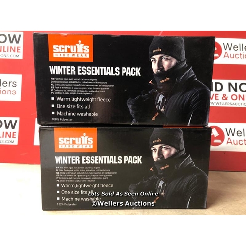 5105 - 2X NEW SCRUFF'S WINTER ESSENTIALS PACKS  / NO VAT ON THE HAMMER PRICE / C17