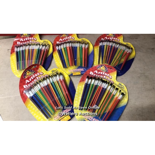 5111 - 5X NEW PLAYWRITE ARTIST'S BRUSH SETS  / NO VAT ON THE HAMMER PRICE / C17