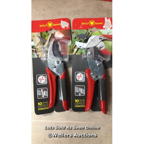 5112 - 2X WOLF GARTEN GARDEN SHEARS / NO VAT ON THE HAMMER PRICE / C17