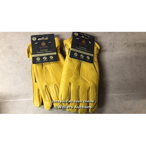 5890 - 2X NEW PAIRS OF KENT & STOWE LUXURY LEATHER GLOVES SIZE S  / NO VAT ON THE HAMMER PRICE / C19