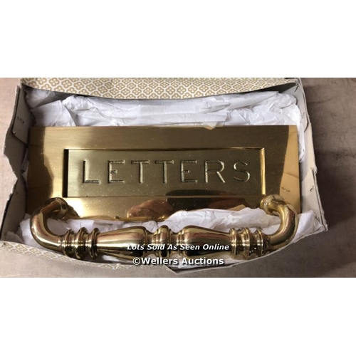 5900 - NEW CROFT BRASS LETTER PLATE  / NO VAT ON THE HAMMER PRICE / C20