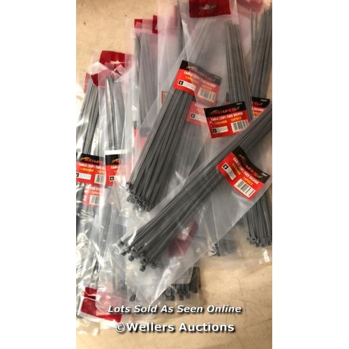 5902 - 20X NEW PACKS OF NEILSEN ZIP TIES (16PC PER PACK) / NO VAT ON THE HAMMER PRICE / C20