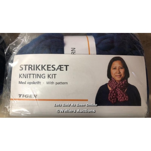 5905 - 4X NEW TIGER KNITTING KITS  / NO VAT ON THE HAMMER PRICE / C20