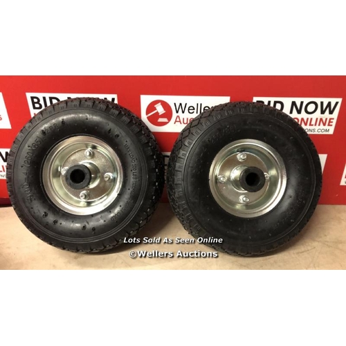 5921 - 2X NEW 260 X 85 WHEELBARROW WHEELS  / NO VAT ON THE HAMMER PRICE / C13