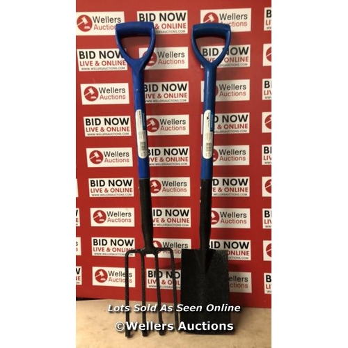 5935 - SILVERLINE BOARDER FORK AND SPADE SET  / NO VAT ON THE HAMMER PRICE / C14