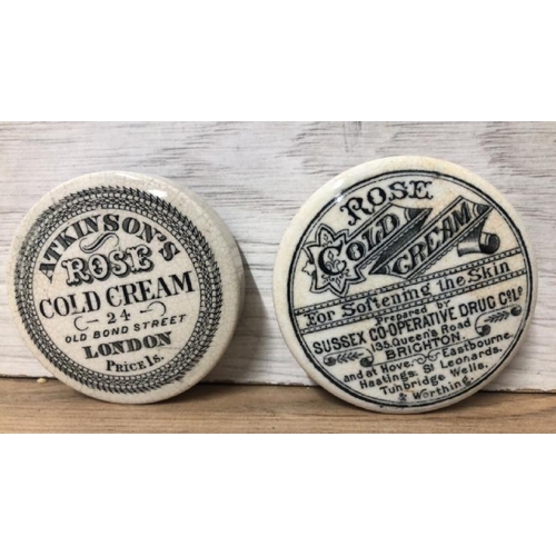 21 - Collection of mainly victorian pot lids including Harrod's areca nut toothpaste, Fortnum & Mason cav... 
