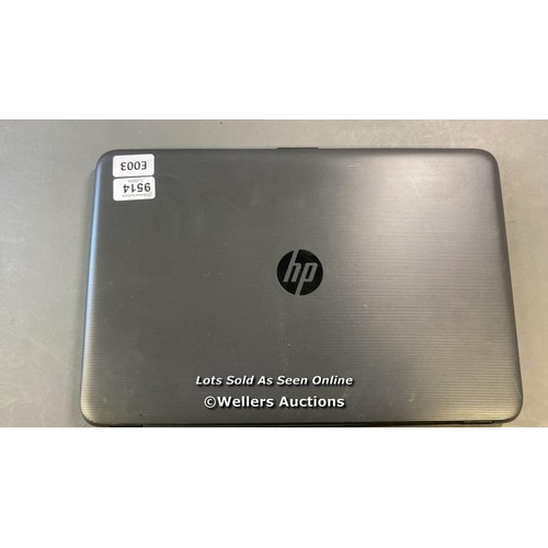 9514 - HP LAPTOP MODEL W4WN09EA / 8GB RAM / 250GB HD / I3-5005U @ 2.0GHZ / SN: CND7123G6X / PROFESSIONALLY ... 