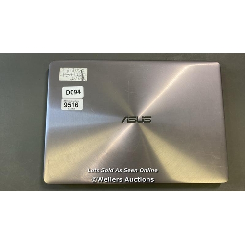 9516 - ASUS LAPTOP MODEL UX410U / 8GB RAM / I5-8250U @ 1.60GHZ / PROFESSIONALLY WIPED AND RELOADED WITH WIN... 