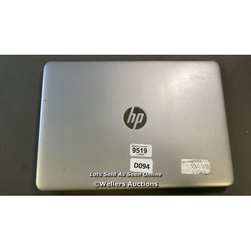 9519 - HP ELITEBOOK 840 G3 / 16GB RAM / HD REMOVED / CORE I7 PROCESSOR / SN: 5CG8195HWY / BIOS LOCKED