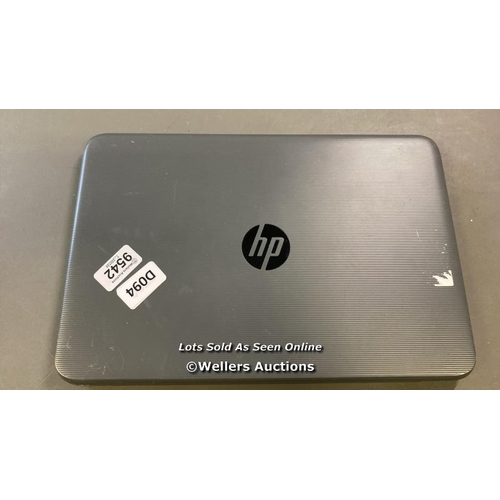 9542 - HP LAPTOP / 4GB RAM / 64GB HD / INTEL CELERON N3060 @ 1.60GHZ / PROFESSIONALLY WIPED AND RELOADED WI... 