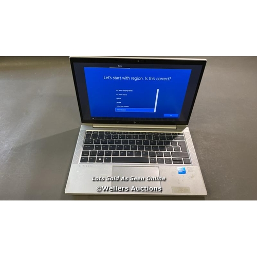 9572 - HP ELITEBOOK 830 G8 / 16GB RAM / 250GB HD / I5-1145G7 @ 2.60GHZ / SN: 5CG2248R0B / PROFESSIONALLY WI... 