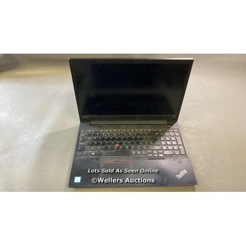 9573 - LENOVO THINKPAD E590 / 8GB RAM / 250GB HD / I5-8265U @ 1.60GHZ / SN: PF1QAHJN / PROFESSIONALLY WIPED... 