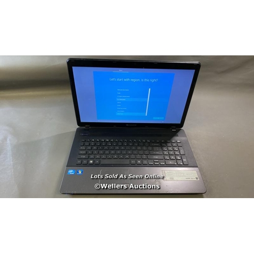 9581 - PACKARD BELL EASYNOTE LS / 4GB RAM / 320GB HD / INTEL CELERON CPU B815 @ 1.60GHZ / SN: NXBVUMH006208... 