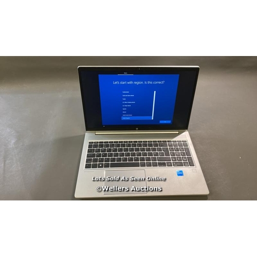 9601 - HP PROBOOK 450 G8 / 8GB RAM / 250GB HD / I5-1135G7 @ 2.40GHZ / SN: 5CD12636L1 / PROFESSIONALLY WIPED... 