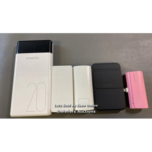 9627 - X5 POWER BANKS INCL. ROMOSS AND CHARMAST