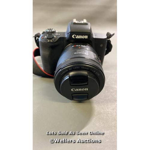 9758 - CANON EOS M50 CAMERA INCL. CANON 50MM LENS