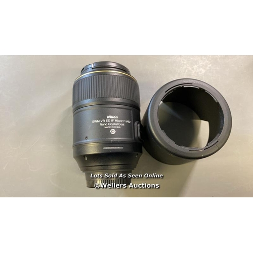 9767 - NIKON AF-S MICRO NIKKOR 105MM 1:2.8G ED CAMERA LENS