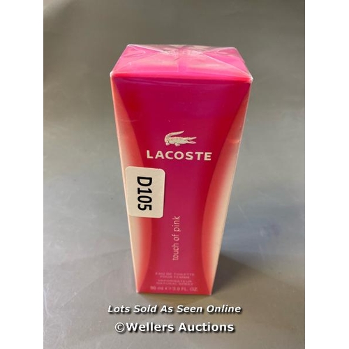 9789 - NEW LACOSTE TOUCH OF PINK EAU DE TOILETTE 90ML