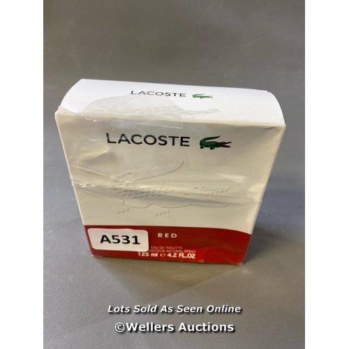 9803 - NEW LACOSTE RED EAU DE TOILETTE 125ML