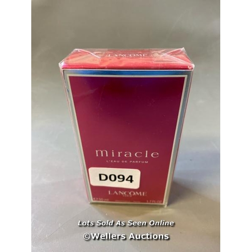 9804 - NEW LANC�ME MIRACLE EAU DE PARFUM 50ML