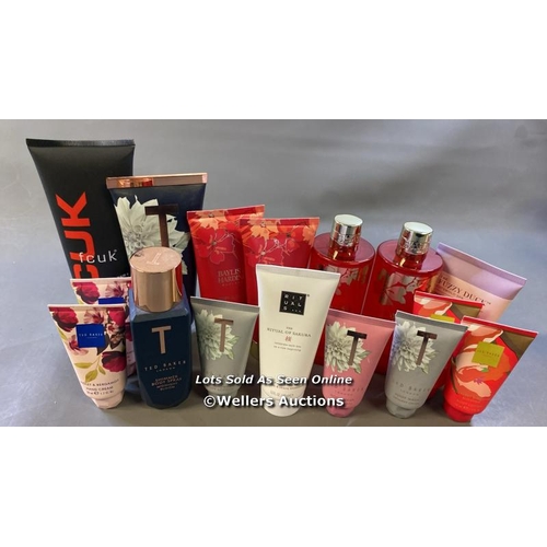 9840 - ASSORTMENT OF COSMETICS INCL. BAYIS & HARDING SHOWER CR�ME, CR�ME BATH BUBBLES, BODY WASH AND BODY L... 