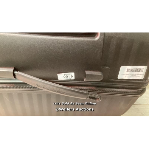 6100 - AMERICAN TOURISTER JETDRIVER LARGE 4 WHEEL SPINNER CASE / DAMAGED TOP HANDLE / ALL ELSE APPEARS OK /... 