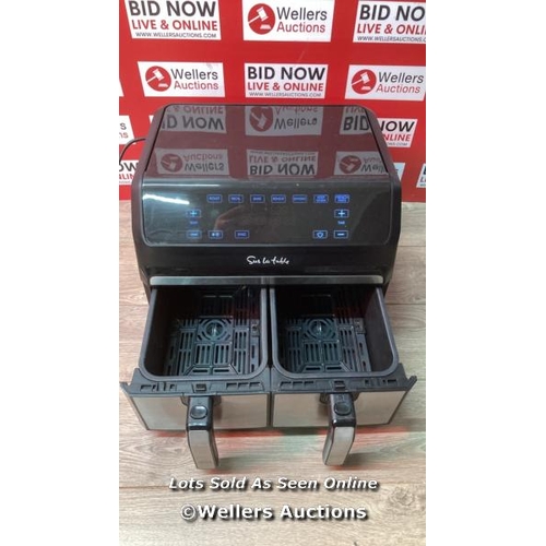 6123 - SUR LA TABLE AIR FRYER WITH X2 3.8L DRAWERS / POWERS UP, SIGNS OF USE / C32