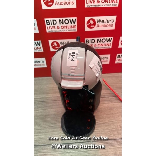 6144 - DOLCE GUSTO BY KRUPS MINI ME COFFEE MACHINE / MISSING CUP HOLDER & WATER TANK / POWERS UP / SIGNS OF... 