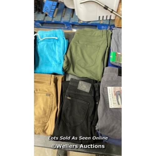 6242 - 10X PAIRS OF GENTS NEW TROUSERS AND JEANS INCL. ENGLISH LAUNDRY AND MORE / MIXED SIZES / E22