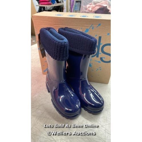 6250 - CHILDRENS NEW & BOXED TERM WELLIES / 10-11 / E23