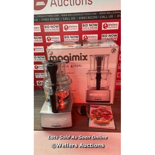 7021 - MAGIMIX 4200XL 18471UK FOOD PROCESSOR, SATIN / POWERS UP / APPEARS NEW OPEN BOX / WITHOUT ACCESSORIE... 