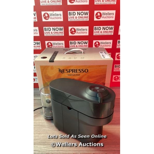 7069 - NESPRESSO VERTUO POP COFFEE POD MACHINE BY MAGIMIX, LIQUORICE BLACK / NO POWER / SIGNS OF USE / WITH... 