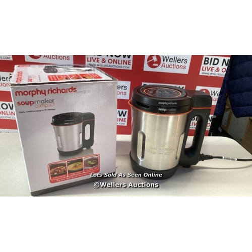 7071 - MORPHY RICHARDS 501021 COMPACT SOUPMAKER, SILVER / POWERS UP / SIGNS OF USE / G11