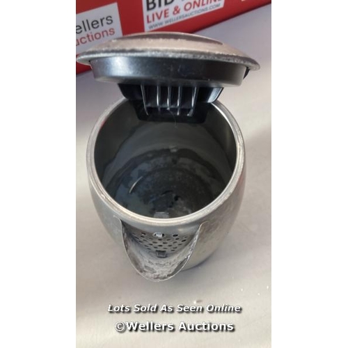 7081 - JOHN LEWIS ANYDAY JLK093 1.7L KETTLE, SILVER / UNTESTED / WITHOUT BASE / HEAVY SIGNS OF USE / G11