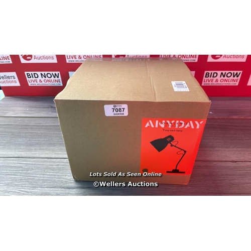 7087 - JOHN LEWIS ANYDAY TONY DESK LAMP, METALLIC BRASS / APPEARS NEW OPEN BOX / G13