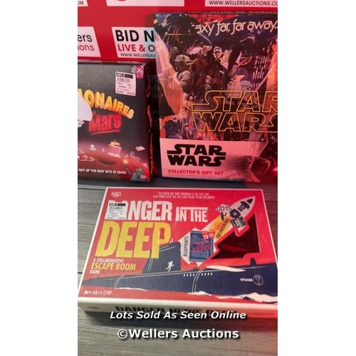 7128 - 3X INCL. STAR WARS GITFT SET, DANGER IN THE DEEP ESCAPE ROOM & ZILLIONAIRES ON MARS / SEE IMAGES / G... 