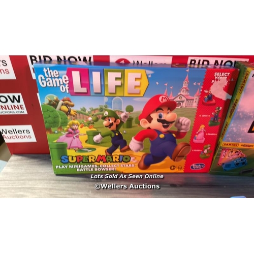 7139 - SELECTION OF TOYS AND GAMES INCL. MARIO GAME OF LIFE, STRAGNER THINGS, PEPA PIG AND MORE / UNTESTED ... 