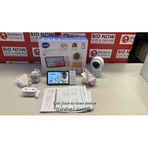 7155 - VTECH RM5754HD 5INCH SMART WI-FI 1080P VIDEO BABY MONITOR / POWERS UP / SIGNS OF USE / G9