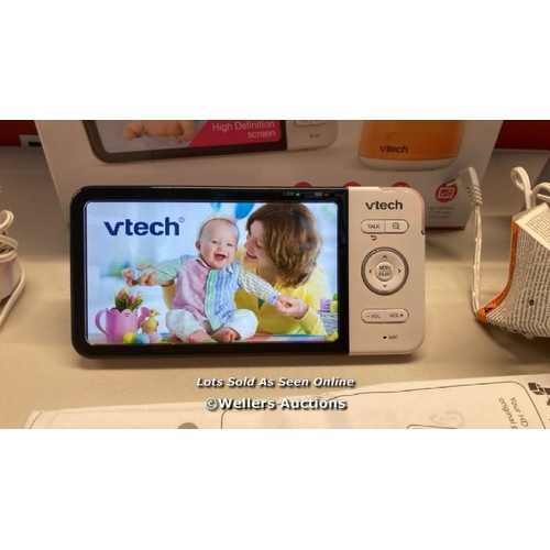 7155 - VTECH RM5754HD 5INCH SMART WI-FI 1080P VIDEO BABY MONITOR / POWERS UP / SIGNS OF USE / G9