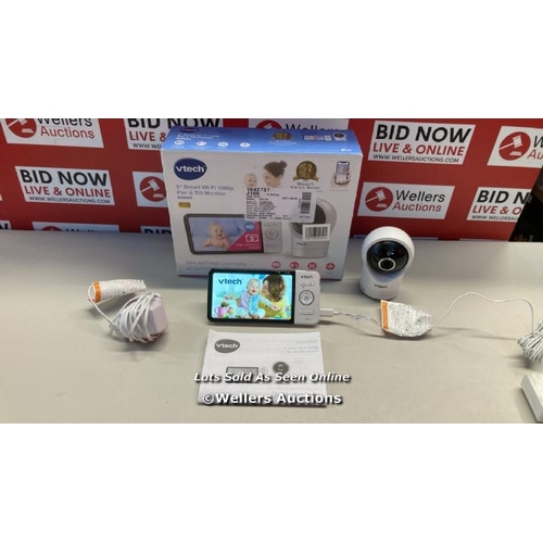 7156 - VTECH RM7767HD 7INCH SMART WI-FI BABY MONITOR / POWERS UP / SIGNS OF USE / MAY REQUIRE CHARGING / H1... 