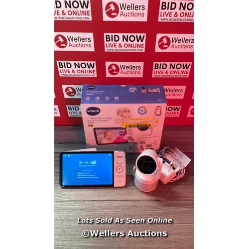 7158 - VTECH RM5764HD 5INCH SMART WI-FI 1080P VIDEO BABY MONITOR / POWERS UP / MINIMAL SIGNS OF USE / DAMAG... 