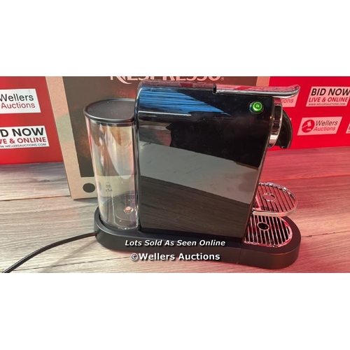 7162 - NESPRESSO CITIZ COFFEE MACHINE BY MAGIMIX, BLACK / POWERS UP / SIGNS OF USE / H12