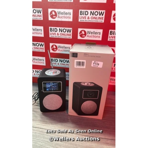 7170 - JOHN LEWIS ARIA II DAB/DAB+/FM RADIO WITHOUT WIRELESS CONNECTIVITY, BLACK / APPEARS NEW OPEN BOX / H... 